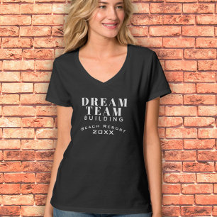Dream Team Building Black and White Employee T-Shirt