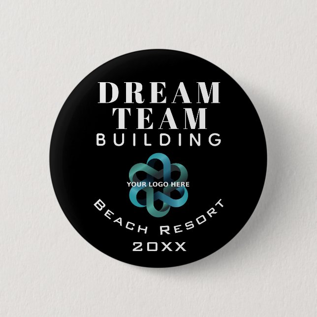 Dream Team Building Company Logo  Button (Front)