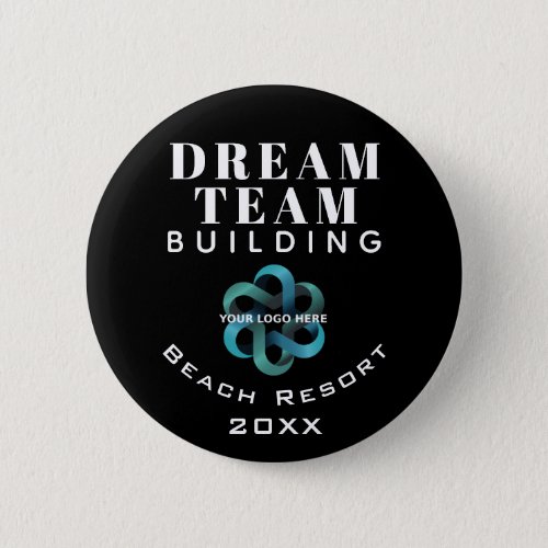 Dream Team Building Company Logo  Button