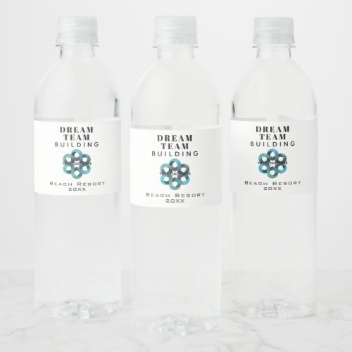 Dream Team Building Insert Company Logo Water Bottle Label