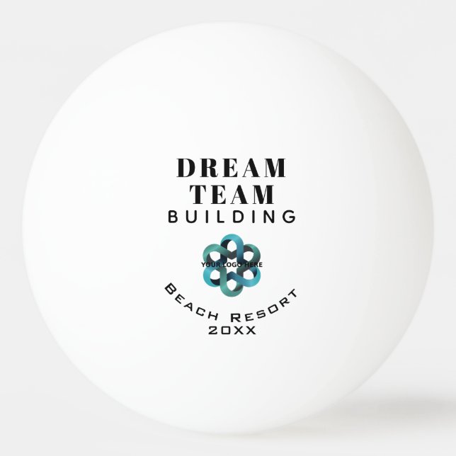 Dream Team Building Logo Company Logo Ping Pong Ball (Front)