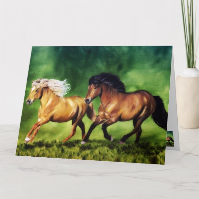 Dream Team-Icelandic Horses Card (Front)