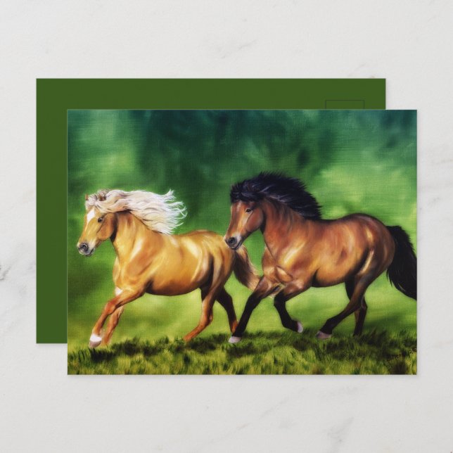 Dream Team-Icelandic Horses Postcard (Front/Back)