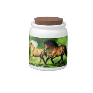 Dream Team of Icelandic Horses Candy Jar