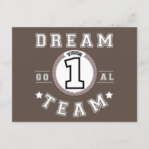 Dream Team One Vision One Goad Teamwork Office Postcard