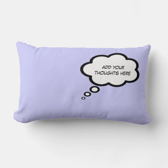 dream thoughts cartoon bubble lumbar pillow (Front)