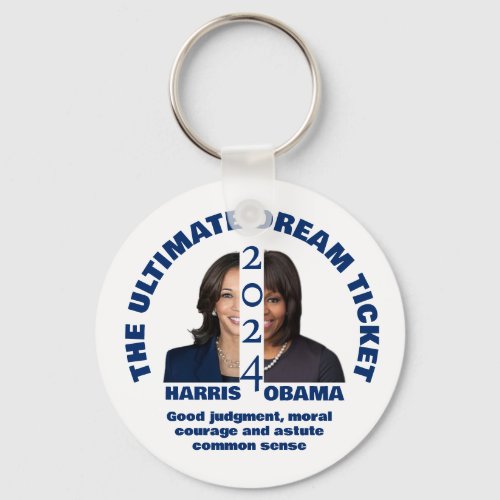 Dream Ticket HARRIS OBAMA 2024 US Presidential  Keychain