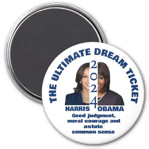 Dream Ticket HARRIS OBAMA 2024 US Presidential Magnet