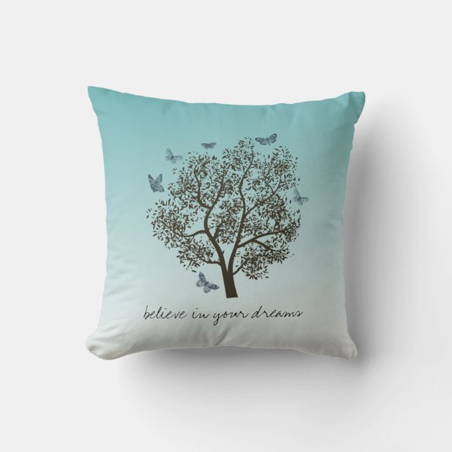 Dream Tree Throw Pillow (Front)