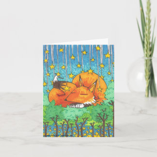 Dream Trees Cartoon Fox + Forest Stars Note Cards