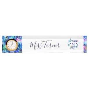 Dream. Try. Do Good. Nameplate