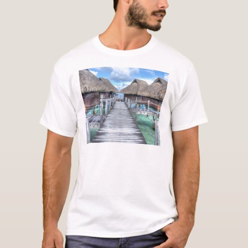 Dream Vacation Bora Bora Overwater Bungalows T_Shirt