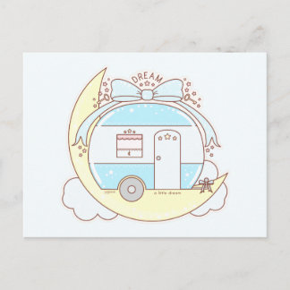 Dream Vintage Camper Trailer Postcard