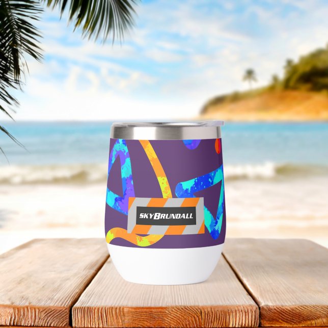 Dream Wave Festival - Arcade Crunch 1 Thermal Wine Tumbler (Beach)