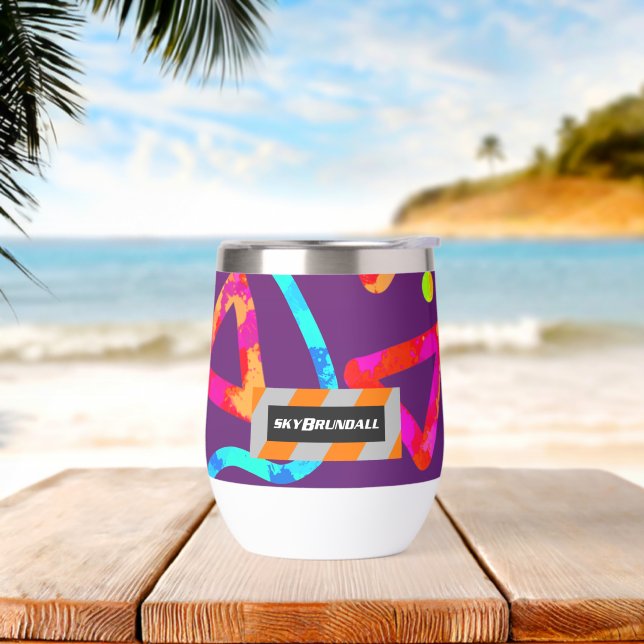 Dream Wave Festival - Arcade Crunch 2 Thermal Wine Tumbler (Beach)