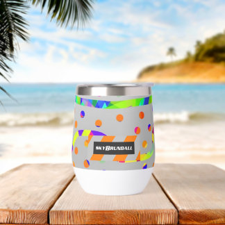 Dream Wave Festival - Rainbow Fiesta Thermal Wine Tumbler