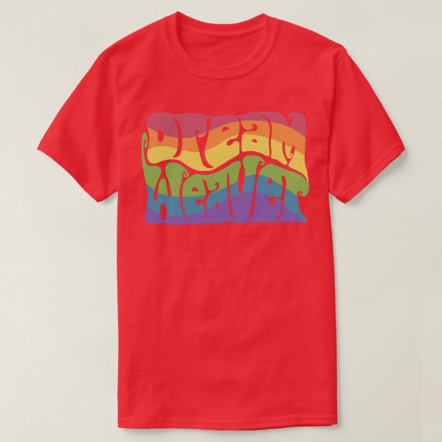 Dream Weaver Rainbow Word Art T-Shirt (Design Front)