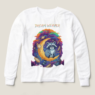 Dream Weaver: Whimsical Raccoon Moon Art T-Shirt Tri-Blend Shirts