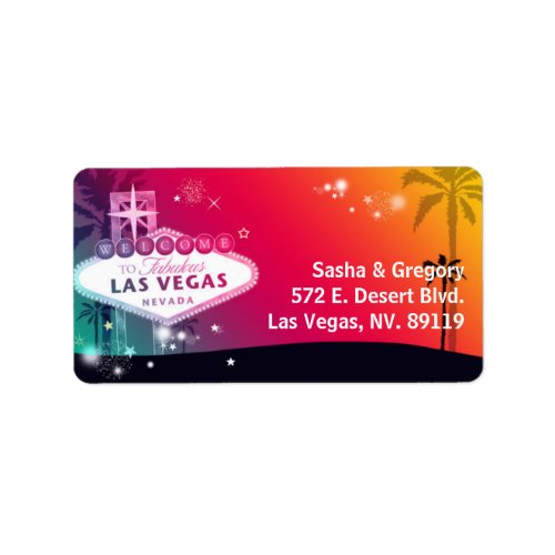 Dream Wedding in Viva Las Vegas Address Label