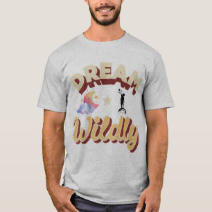 Dream Wildly Aesthetic Retro Moon & Stars t-shirt