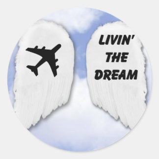 Dream Wings Classic Round Sticker