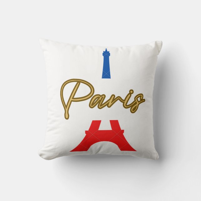 Dream with Paris Throw Pillow (Front)