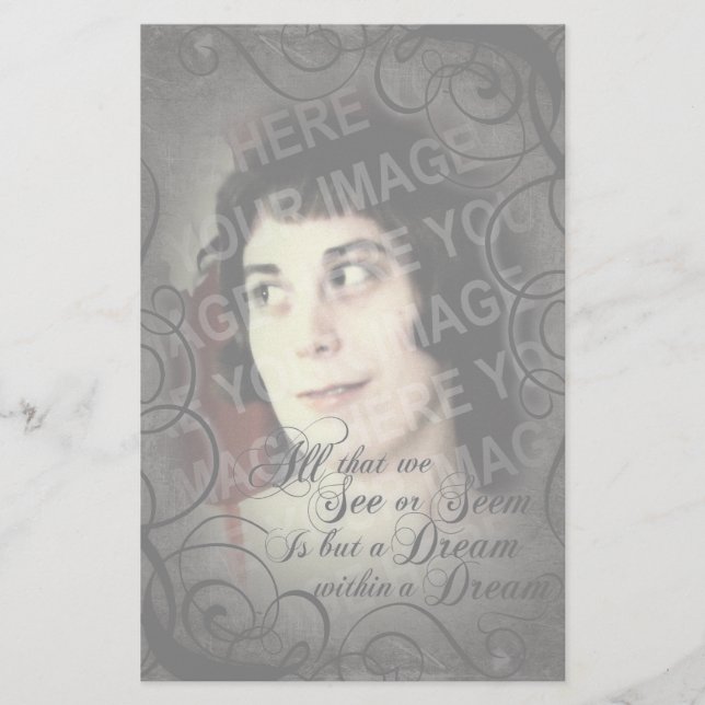 Dream Within A Dream Coordinates Stationery (Front)