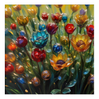 Dream within the flowers acrylic print