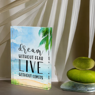 Dream Without Fear Beach Theme Photo Block