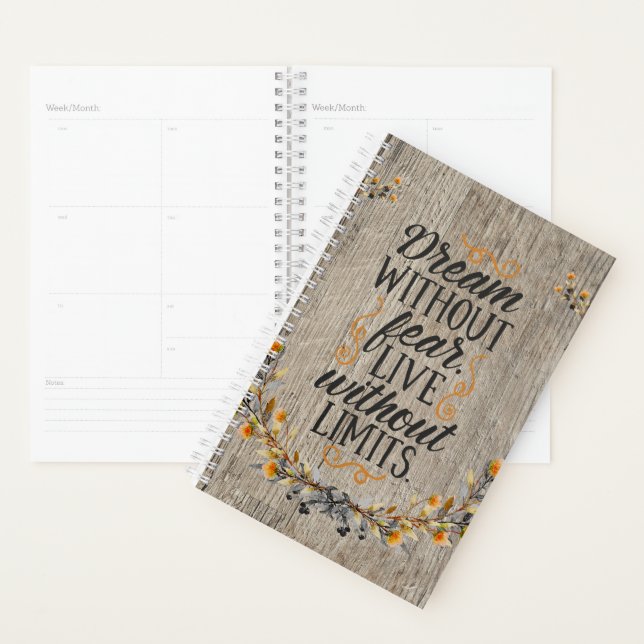 Dream Without Fear Spiral Planner (Display)