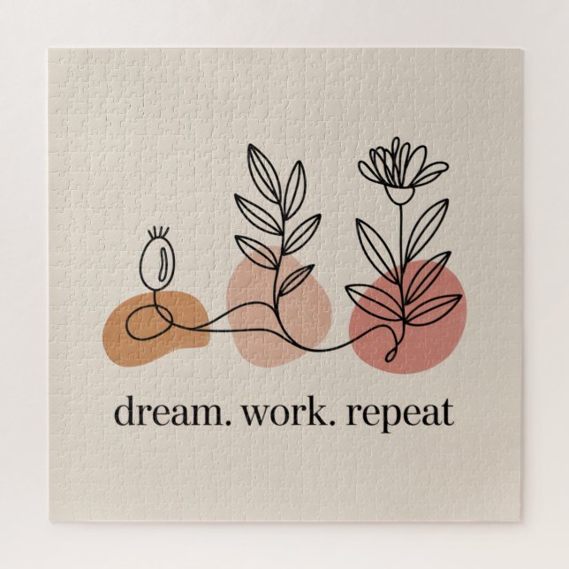 Dream. Work. Repeat Jigsaw Puzzle (Vertical)