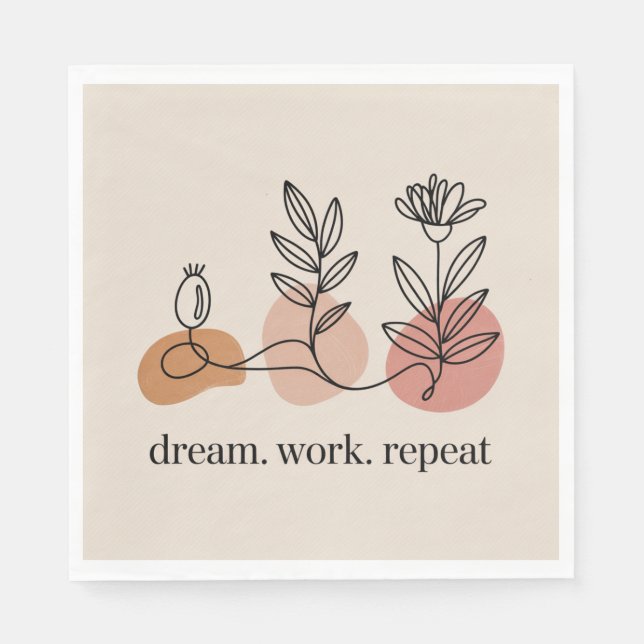 Dream. Work. Repeat Napkins (Front)