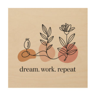 Dream. Work. Repeat Wood Wall Art