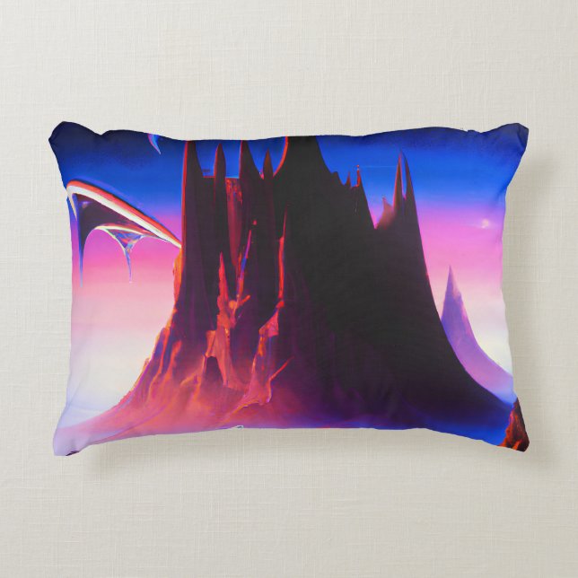 Dream World Oil Painting Accent Pillow (Front)