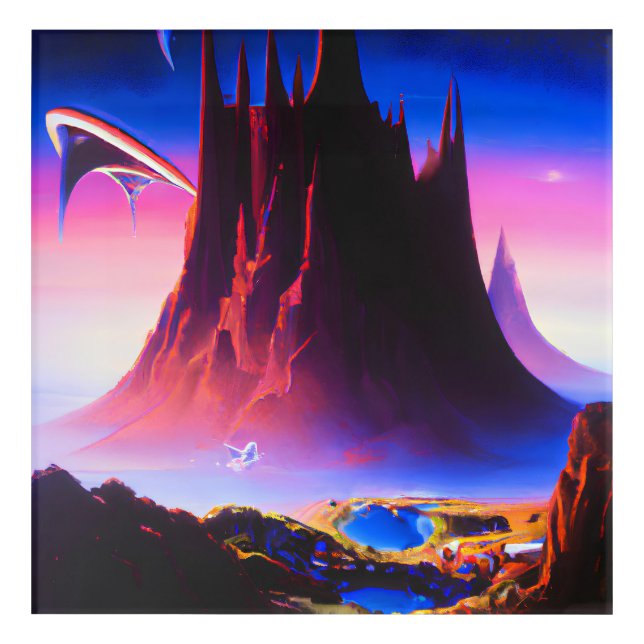 Dream World Oil Painting Acrylic Print (Front)