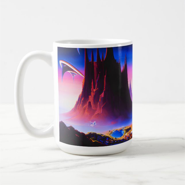 Dream World Oil Painting Coffee Mug (Left)