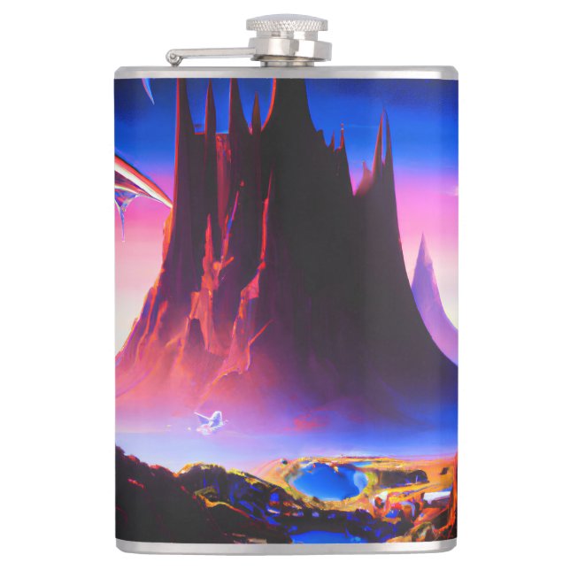 Dream World Oil Painting Flask (Front)