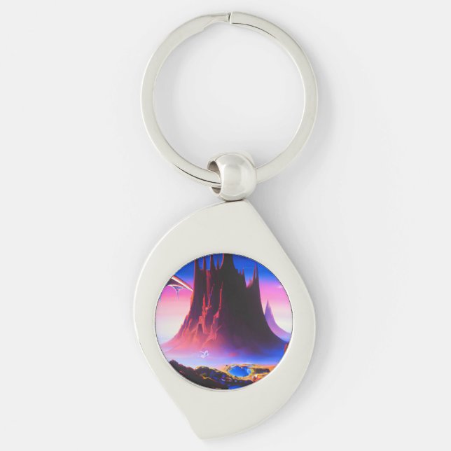 Dream World Oil Painting Keychain (Front)