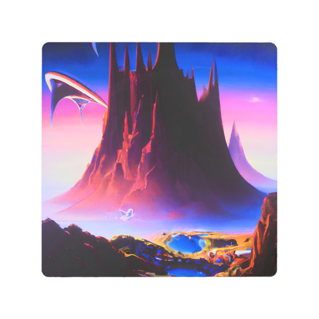 Dream World Oil Painting Metal Print (Front)
