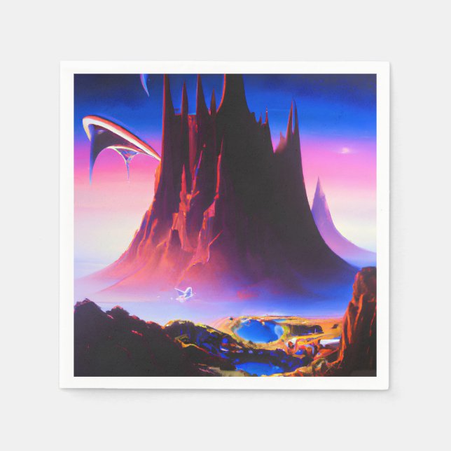 Dream World Oil Painting Napkins (Front)