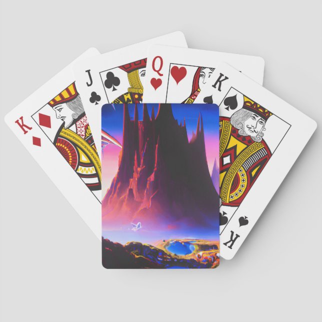 Dream World Oil Painting Poker Cards (Back)