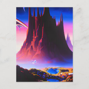 Dream World Oil Painting Postcard