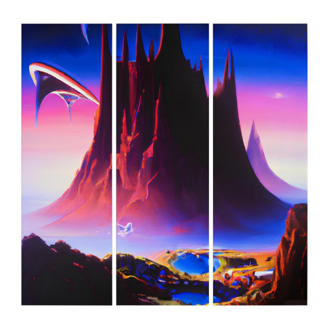 Dream World Oil Painting Triptych (Front)