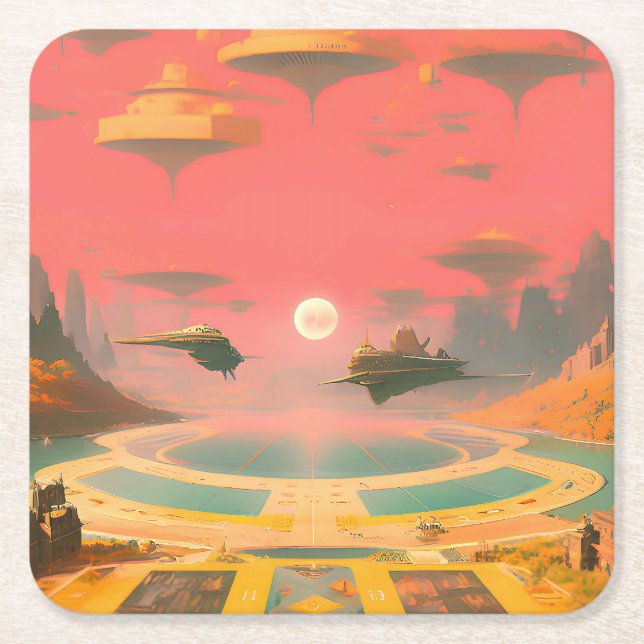 Dream World Square Paper Coaster (Front)