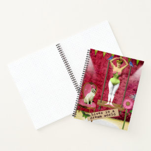 Dream World Vintage Funky Ballerina Bullet Journal