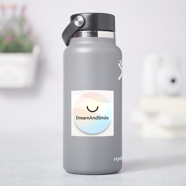 DreamAndSmile Minimalist Logo Stainless Steel Wate Sticker (HydroFlask)