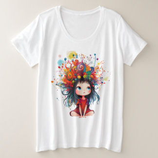 DreamBloom: Color Your Mind Plus Size T-Shirt