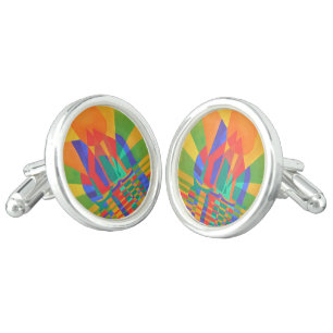 Dreamboat A Cubist Junk In Primary Colors Cufflinks