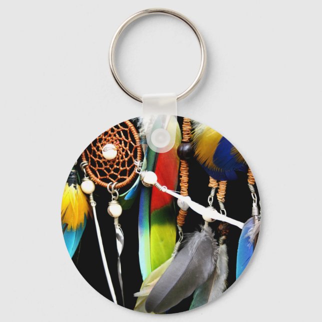 Dreamcatcher and Feathers Keychain (Front)
