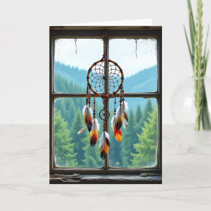 Dreamcatcher and Mountains Happy Birthday Card